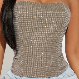 Rhinestone Corset Top - Fashion Nova